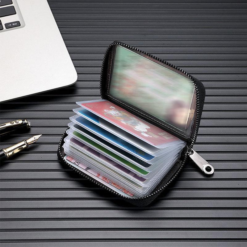Women's Anti-Magnetic Card Holder: High-Capacity, Multi-Card Slots for Credit Cards, Driver's License, Business Cards. Anti-Skimming Design.