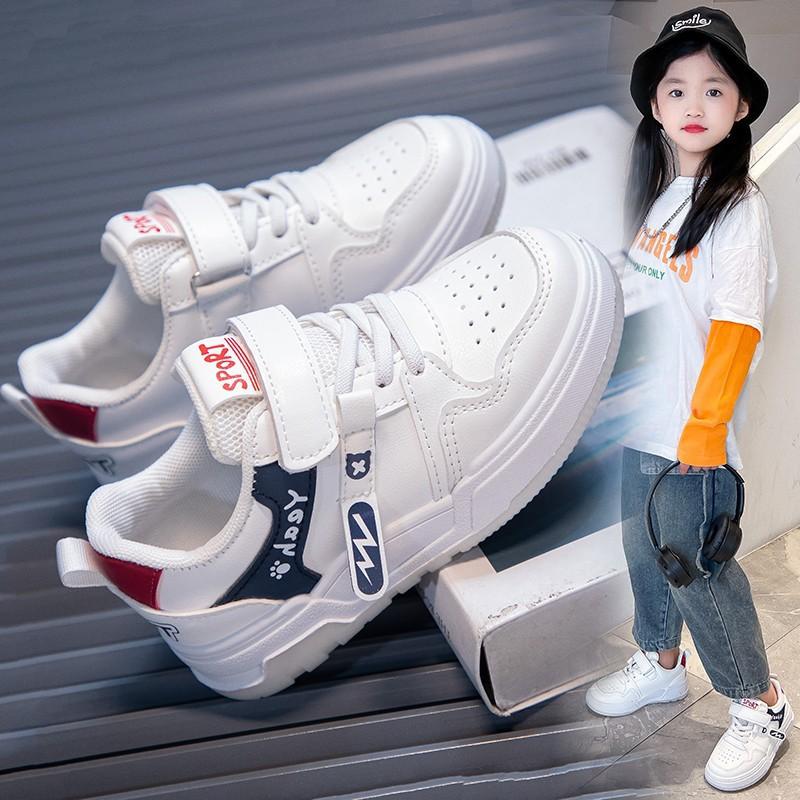 Children's Single Shoes for Boys and Girls, Low-cut Running Shoes, Sneakers, White Shoes
