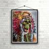 1 Set DIY 5D Diamond Painting Kit, Lion Skull Painting Wall Art Decor, Home Room Decor,Living Room Kitchen Bedroom Decorative Painting