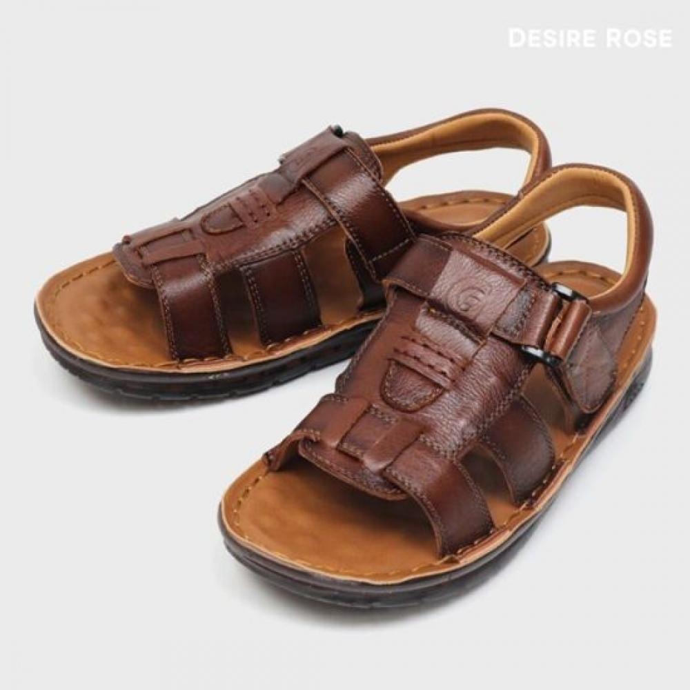 DeSire RoSe Men S Cowhide Summer Velcro SandalS 3cm
