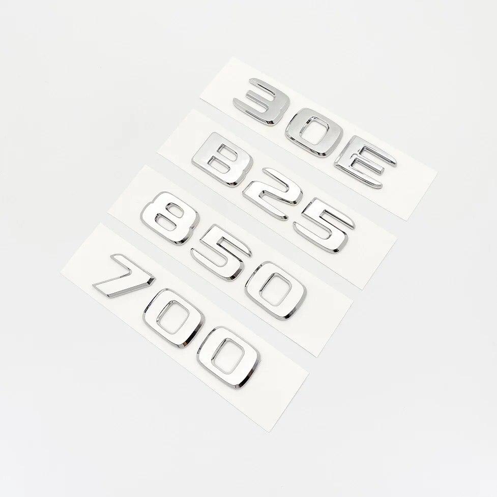 Хромированные серебряные буквы, номер багажника, задний значок, эмблема для Mercedes Benz Brabus E W212 W213 30E 25B 900 850 800 700