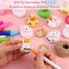 12 Pcs 2 Inch White Blank Rubber Ducks Wooden Cards 12 Colors Of Pens Creative Rubber Ducks Float Mini Rubber Ducks Bath Toys Di