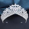 Роскошные тиары со стразами из циркона, свадебная корона, головной убор невесты, корона для вечеринки по случаю дня рождения, принцесса, аксессуары для волос с цирконом