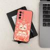Cartoon Lucky Cat   Phone For Samsung Galaxy A53,31,52,72,41,22,73,32,71,Note,J7,8,9,5G Soft Black Silicone Case