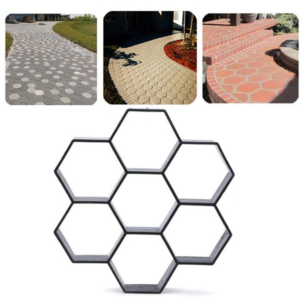 DIY Path Maker Paver Molds Stone Brick Concrete Mold Concrete Cement Walk Garden Path Paving Paver Reusable Patio Pavement Molds