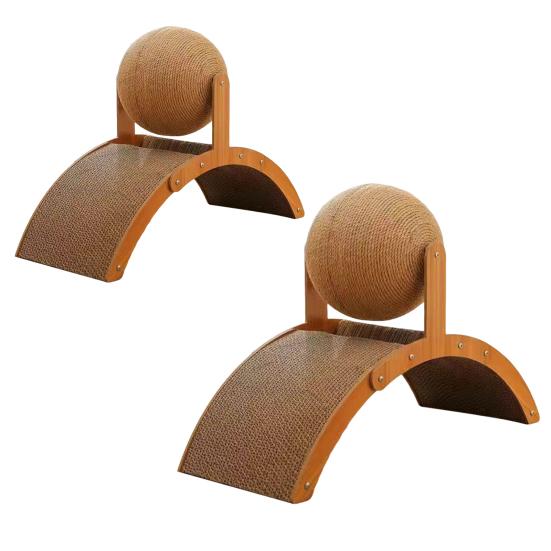 2-в-1 коврик для кошек, большая картонная когтеточка для кошек с мячом из сизалевой веревки