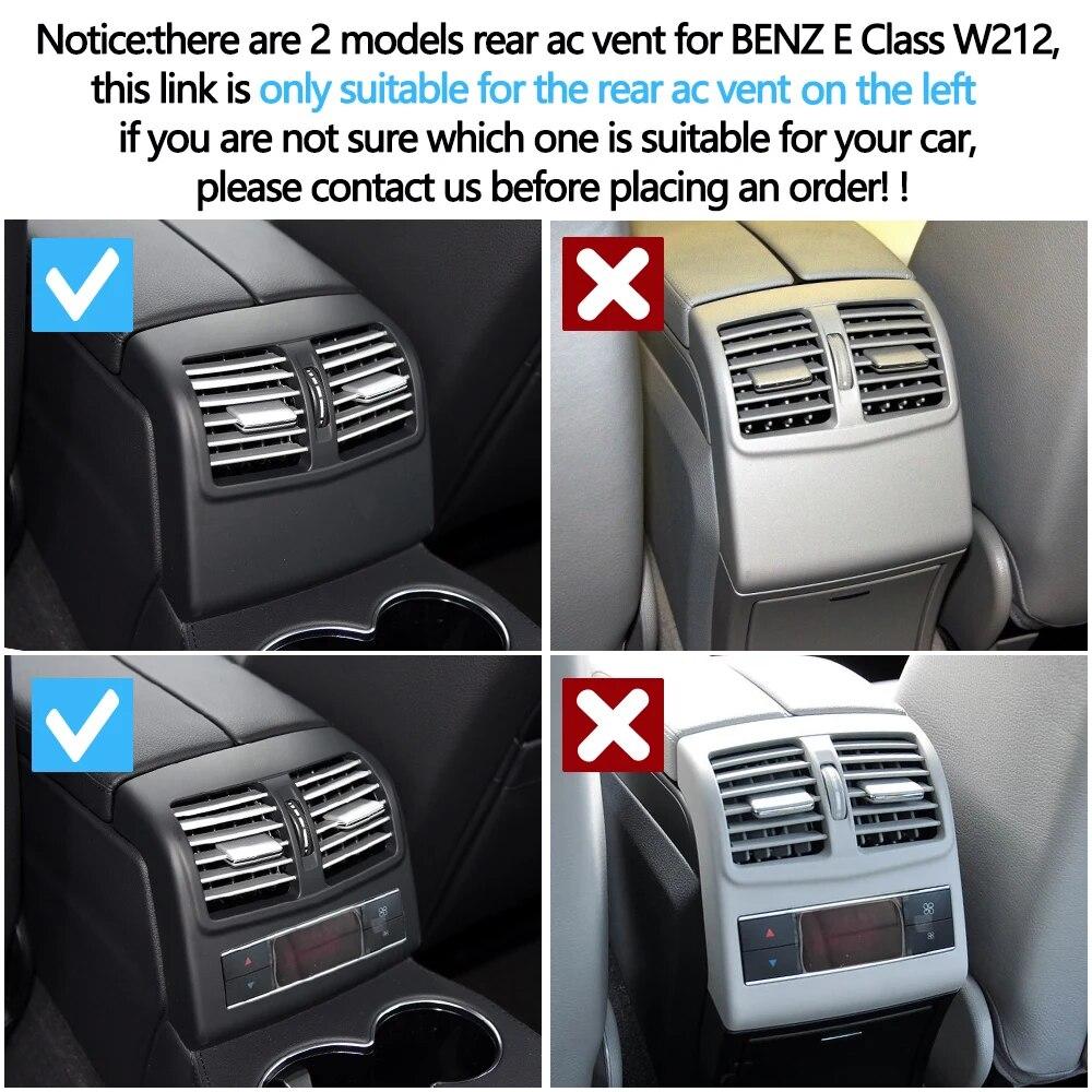 Rear Console Fresh Air Conditioner Chrome Vent Grille Outlet Cover For Mercedes Benz W212 E Class E260 E300 E320 2012-2015