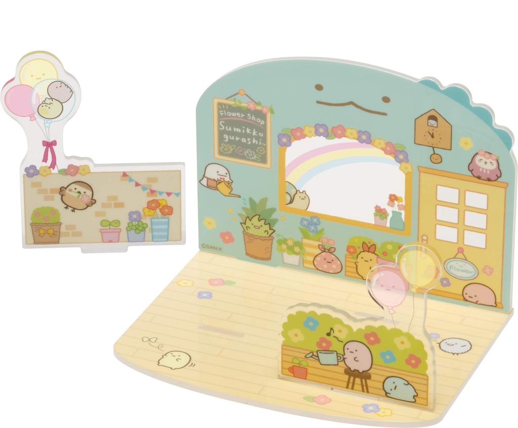 San-X Sumikkogurashi Sumikkogurashi Collection Серия Работа Игра Сцена Акриловая подставка Флорист FR72601