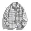Пальто Мужская Универсальная Рубашка Свободная Клетчатая Шерстяная Рубашка