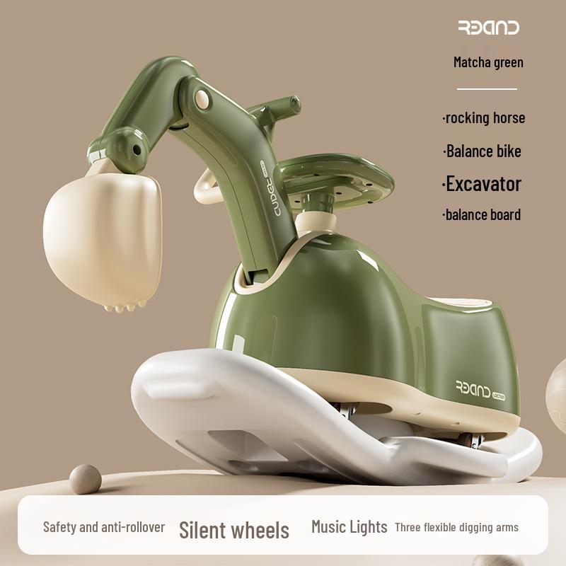 Многофункциональная детская качалка-лошадка и машинка-арахис с бесшумными колесами и защитой от опрокидывания