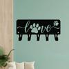 1 шт. вешалка для ключей Puppy Dog Love & Organizer - 6 дюймов/9 дюймов в ширину металлическое настенное искусство для подвешивания на стену и крючки