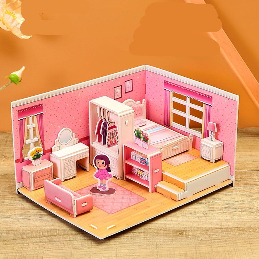 DIY 3D Paper Puzzle Room Paper Creative Nursery School