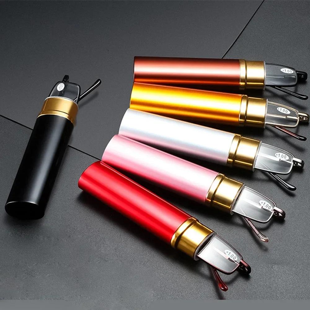 Мужской держатель для ручек Очки для чтения Ультралегкие Портативные Очки для пресбиопии Пружинная оправа Высокочеткие Очки с защитой от синего света