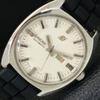 USED MENS ENICAR AUTOMATIC 167 SWISS DAY&DATE WHITE COLOR DIAL WATCH A432176-2 R110-a432176