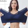 Large Size Women Wireless Sports Shockproof Bra Seamless Gather Sleeping Bra Tank Top Thin Bralette