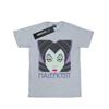Disney Girls Maleficent Cropped Head Cotton T-Shirt