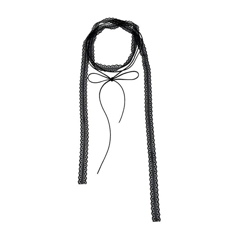 Корейская мода кружевное ожерелье-чокер с бантом элегантное женское сетчатое ожерелье аксессуары для девочек