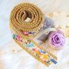 1pcs Hotfix Crystal Rhinestone Chain 2 cm Width Rhinestone Applique Strips  For DIY Crafts