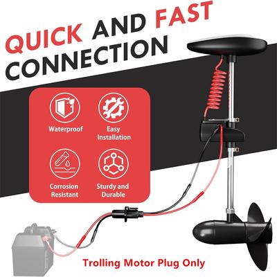 2-контактный разъем троллингового мотора Розетка троллингового мотора для морских лодок Каяков 12В 24В