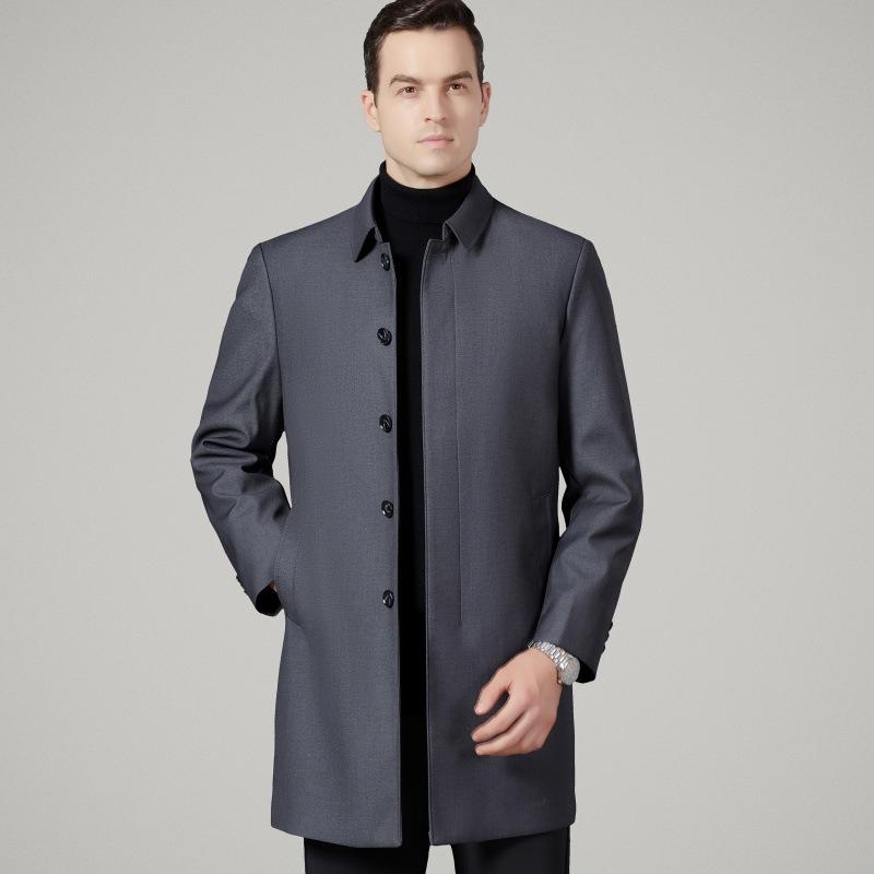 Куртка-пуховик средней длины для мужчин среднего и пожилого возраста, зимняя, для папы, деловая, повседневная, со съемной подкладкой, ветровка, куртка-лидер