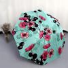 1pc Floral Pattern with Pink Flowers and Black Berries Umbrella with Plastic Handle,Suitable for All Seasons Umbrellaptys26057
