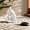 Easy Care Fox Statue 3D Printed Sculpture, Matte White Minimalist Solid Structure Ornament, Sculpture Stain-Resistant Smooth Surface Compact Art Piece