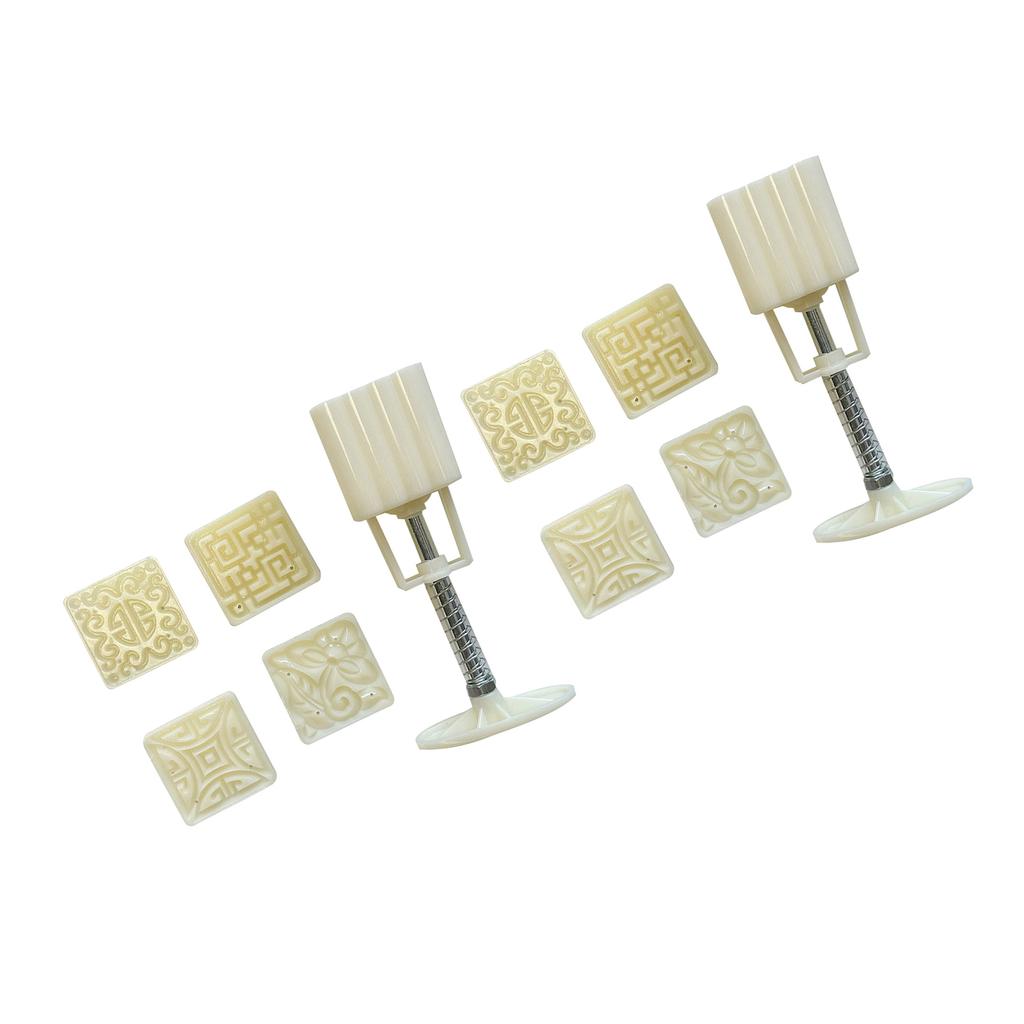 Удобная квадратная форма для выпечки, многофункциональные формы для лунных пряников с 4 различными узорами, тиснитель для художественных угощений