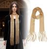 Retro Long Tassel Scarf Vintage Scarf Headband Fashion Thin Scarf Decoration Neckerchief