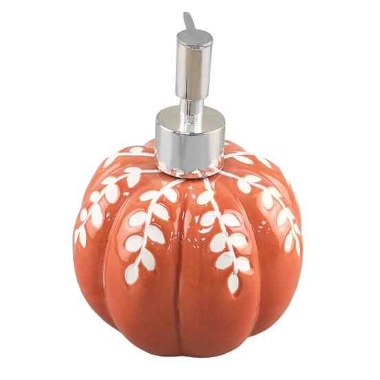 460ml Halloween Pumpkin Soap Dispenser Ceramic Refillable Hand Wash Dish Soap Dispenser Fall Bathroom Kitchen Decor