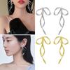 Bowknot Pendant Studs Earrings Butterfly Knot Earwears Ornament for Daily Wear
