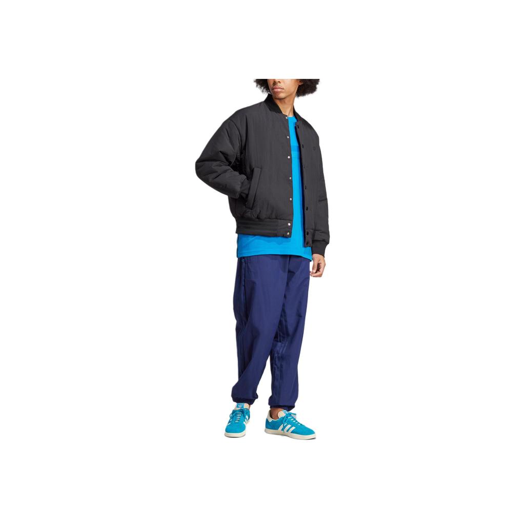 adidas Оригинальные трилистники, синяя версия, однотонная спортивная куртка, мужские куртки, черные IA2455