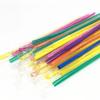 100Pcs Fluorescent Plastic Bendable Drinking Straws Disposable Beverage Straws Wedding Decor Mixed Colors Party Supplies