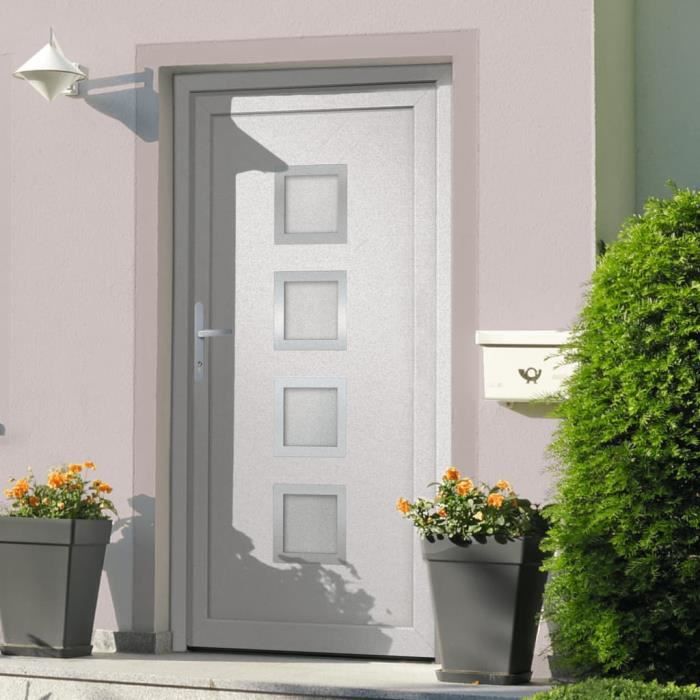 VidaXL Porte d'entrée blanc 98x190 cm PVC 3187838