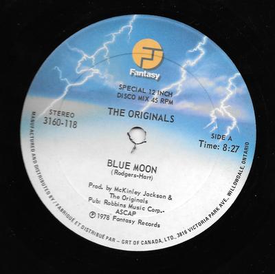 12-дюймовая пластинка ORIGINALS Blue Moon 3160118 Fantasy 1978 Канада SoulFunk Б/у