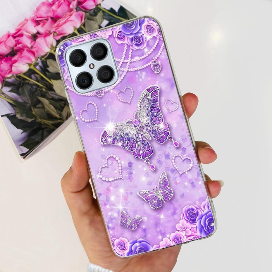 Красивый чехол с принтом для Honor X8 TFY-LX1 TFY-LX2 TFY-LX3 Мягкая задняя крышка из силикона TPU для чехлов телефона HonorX8 X 8 4G