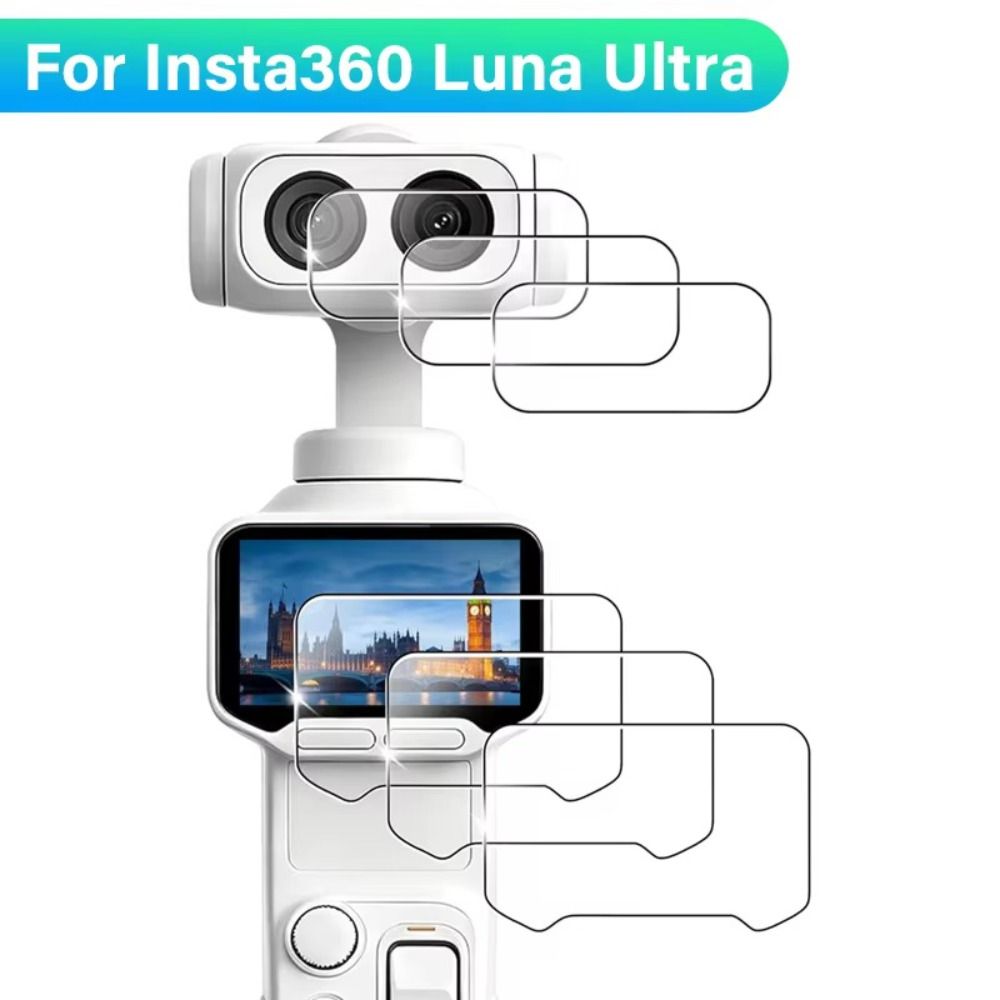 Tempered Glass Lens Films HD Protective Films for Insta360 Luna Ultra Gimbal Camera Accessories