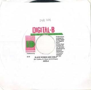 7inch Record SIZZLA - Black Woman And Child / Mix Two NONE DIGITAL-B Jamaica Reggae, Ska & Dub Used