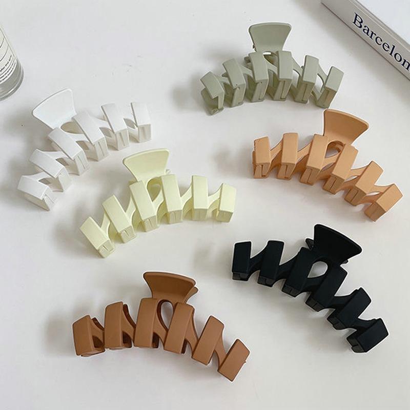 Large Ponytail Shark Hair Clip For Women Korean Claw Clip Thick Hair Soild Color Crab Hair Clip Barrettes