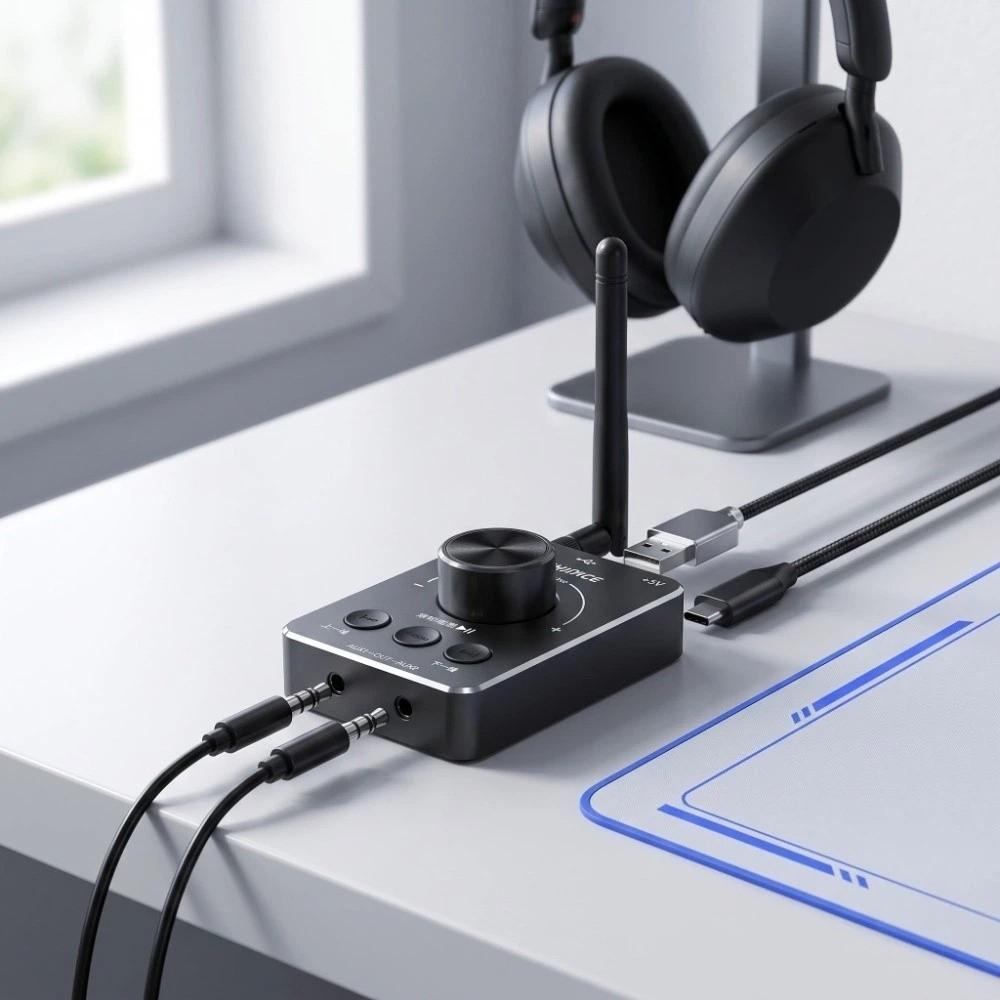 One-Key USB Volume Controller Bluetooth-Compatible 5.1 Multimedia PC Speaker Multimedia Setup