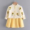 Toddler Kids Children Baby Girls Floral Knitted Cardigan Sweater Coats Skirt Set