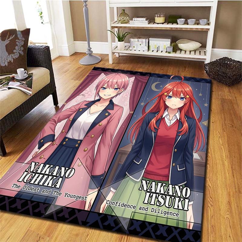 The Quintessential Quintuplets Carpet Rug For Living Room Bedroom Home Sofa Decoration Kids Play Nonslip Floor Mat