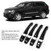 Car Exterior Door Handle Cover Glossy Black Replacement for Jeep Grand Cherokee WK2 WL 2011‑