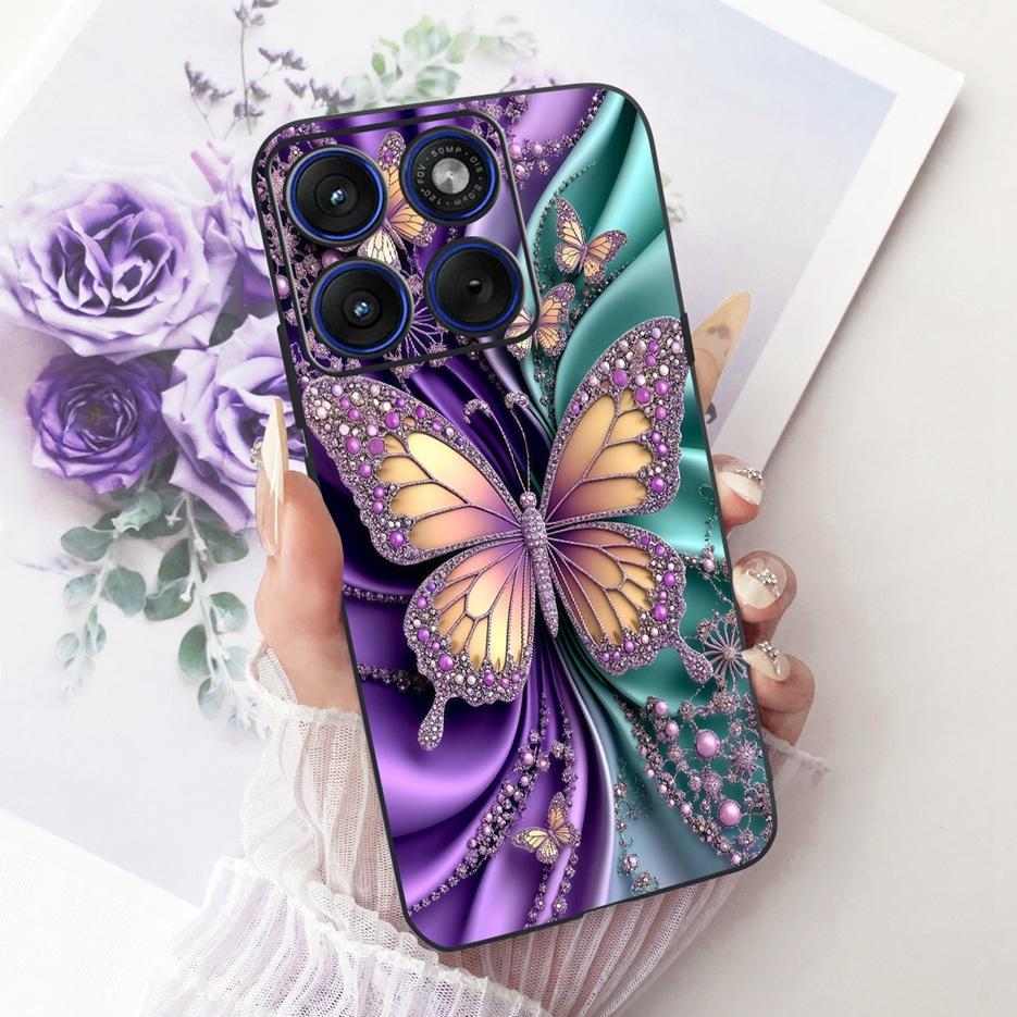 For Motorola Edge 70 Case XT2601-2 Luxury Butterfly Painted Cover Soft Silicone Case For Motorola Edge 70 Fusion Edge70 5G Shell