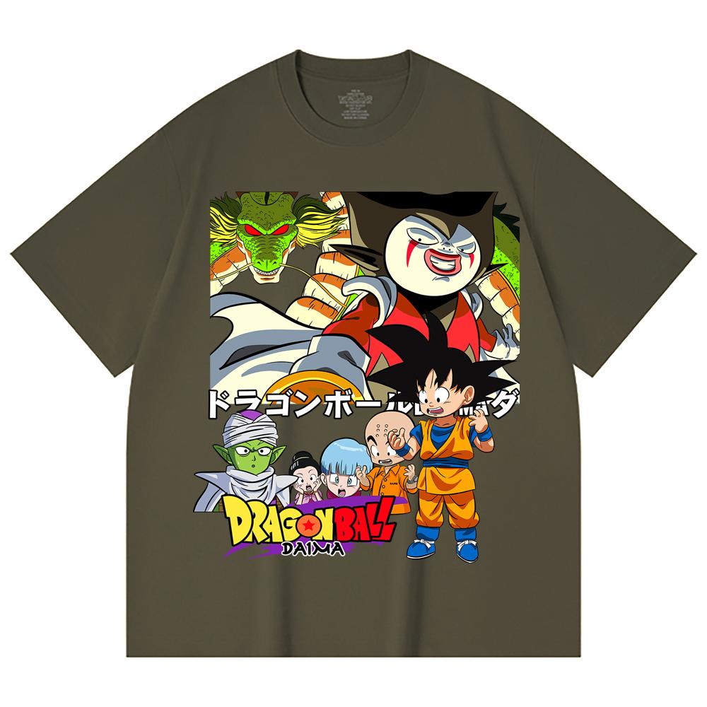 230 Gsm 100% Cotton Dragon Ball V19 Daima Print Unisex Heavy Cotton T Shirt