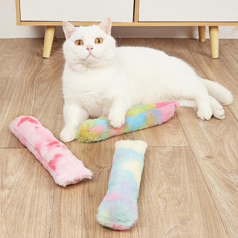 Cartoon Kitten Toy Catnip Toy for Cat Candy-Bar Shape Toy Exercise Perfect Gift with Catnip Attract Cat Toy