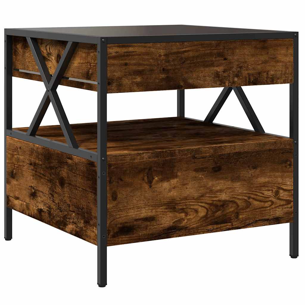 Infinity LED Coffee Table in Smoked Oak 50x50x51 cm