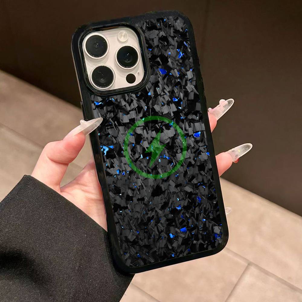 Racing Material APEX CARBON FRAGMENT Magnetic Case For IPhone 17 16 14 13 12 11 15 Pro Max Plus Wireless Charge Phone Cover