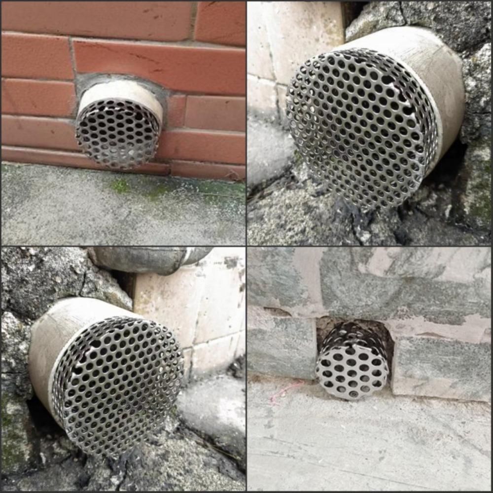 304 Stainless Steel Duct Filter Cap 110mm Diameter Downspout Strainer For Downspout Use