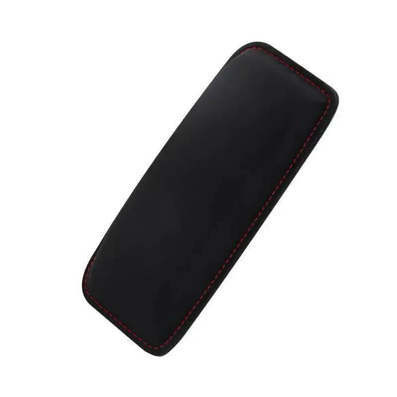 Car Knee Pads Black Suede Leather Inside Knee Cushion Thickened Anti-collision Thigh Support Pad Automobile Interior Accessories