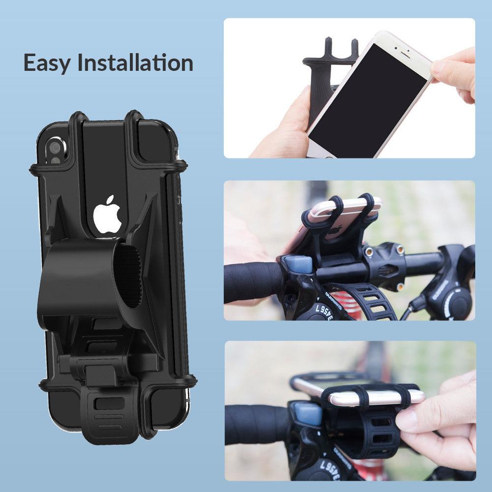 New Type Universal Bicycle Mobile Phone Holder for Mobile Cell Phone GPS Silicone Motorcycle Bike Cycling Handlebar Stand